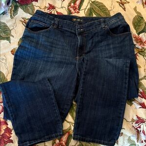 Lee Plus Straight Leg Mid Rise Indigo Jeans